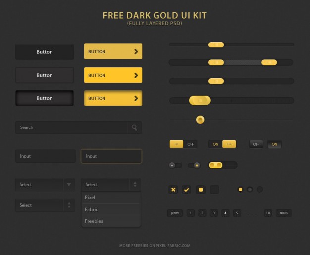 Dark And Gold Simple UI
