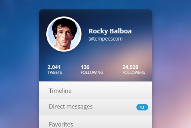 Rocky Balboa Twitter Widget