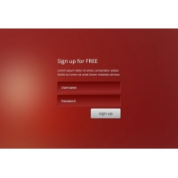 Sign Up Screen In Red Color