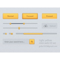 Yellow User Interface Kit PSD