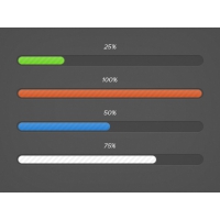 Colored Progress Bars UI Elements
