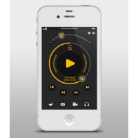 Music Player Interface for iPhone 