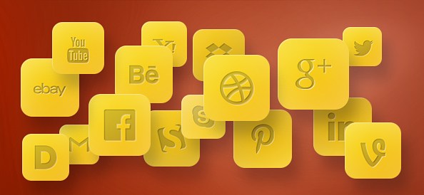 Social Icons PSD Set