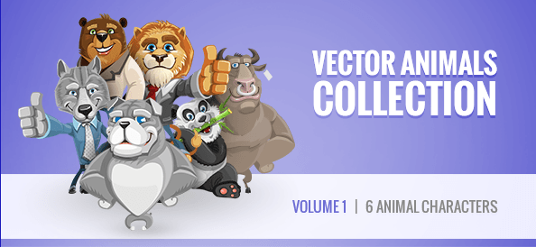 Free Vector Animal Characters Collection: Vol. 1
