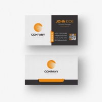 Business Card With Orange Details