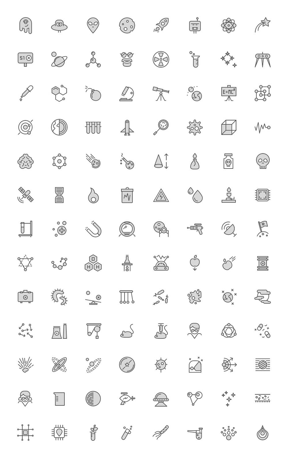 Free Science Icons: 104 Icons In 3 Styles