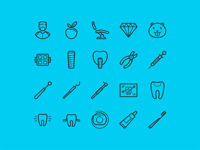20 Free Dental Icons
