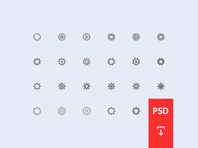 Cogwheel Icons [PSD]