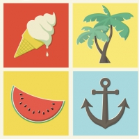 6 FREE COLOURFUL SUMMER ILLUSTRATIONS