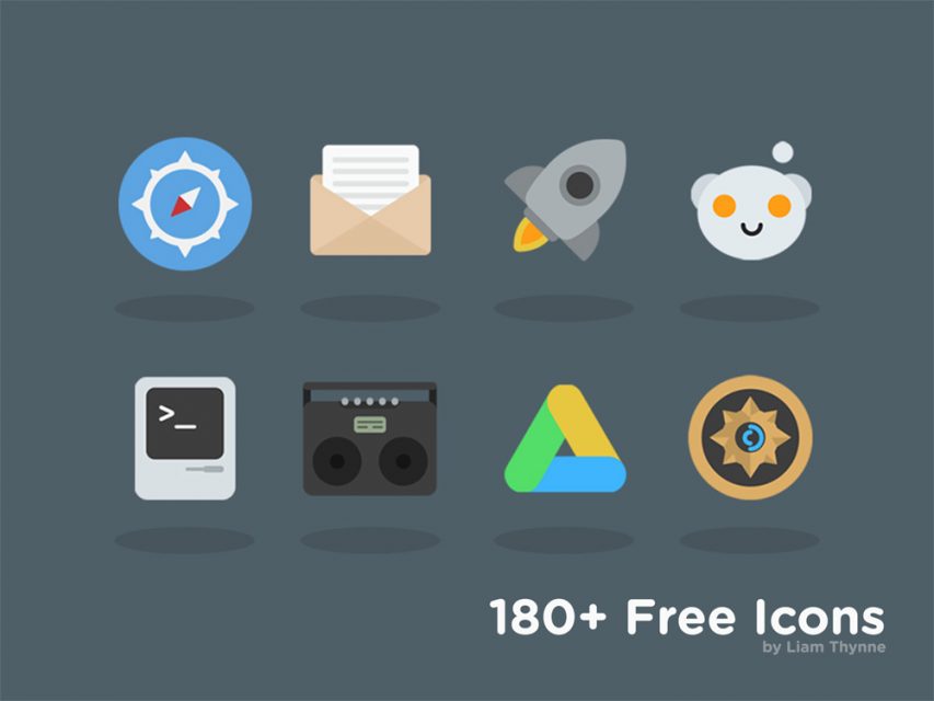  Huge Flat Icons Collection PSD Freebie