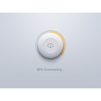 Circular Download Button PSD With Loader