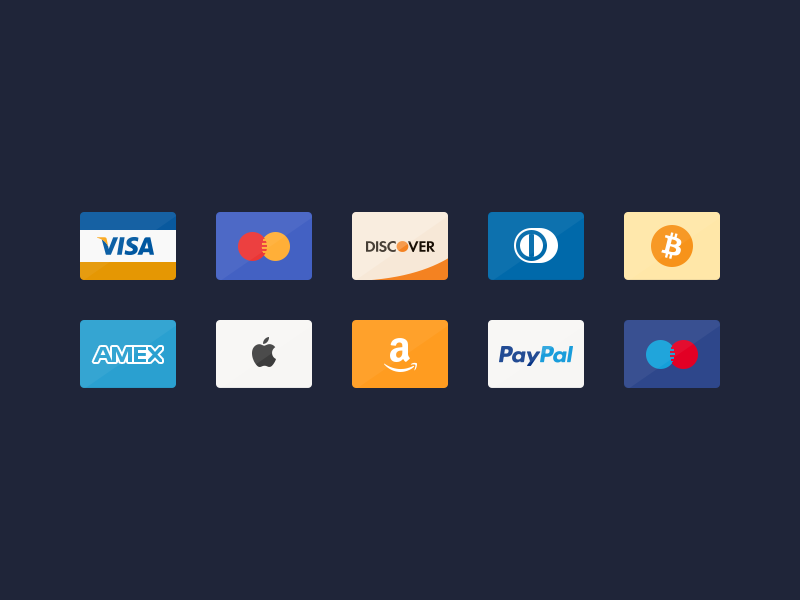 Credit Card Payment Icons Free PSD
