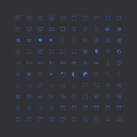 100 Free Mini Pixel Icons PSD Set