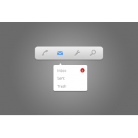 Mini Rounded Menu with Dropdown PSD