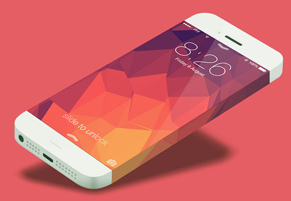iPhone 6 Phone Concept Template PSD