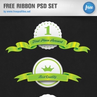 Free Ribbon PSD Set