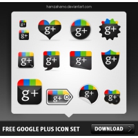 Free Google Plus Icon Set