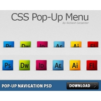 Pop-Up Navigation Free PSD