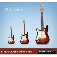 Stratocaster Guitar Free PSD
