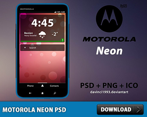 Motorola Neon Free PSD