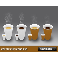 Coffee Cup Icons Free PSD