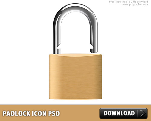 Padlock Icon Free PSD