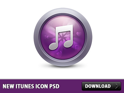 New iTunes Icon Free PSD