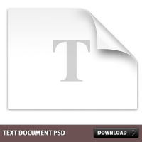 Text Document File PSD