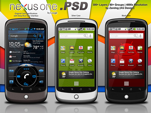 Google Nexus One Redux PSD
