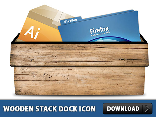 Wooden Stack Dock Icon PSD