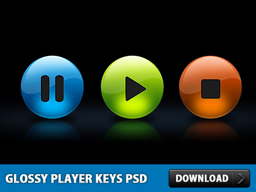 Glossy Player Keys PSD