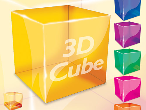 3D Cube PSD file