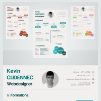 Creative Infographic Style Free Resume PSD For Designers