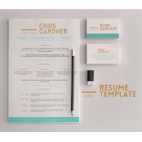 Minimalistic Free Resume and Business Card Template PSD