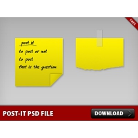 Free Post-it PSD file