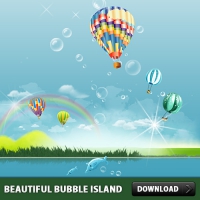 Beautiful Bubble Island PSD 