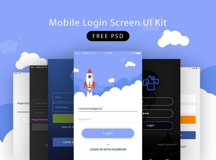 Mobile Login Screen UI Kit
