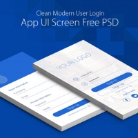 Clean Modern User Login App UI Screen Free