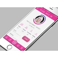 Pink iOS App Interface Design 