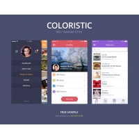 Simple Colorful iOS Android UI Kit