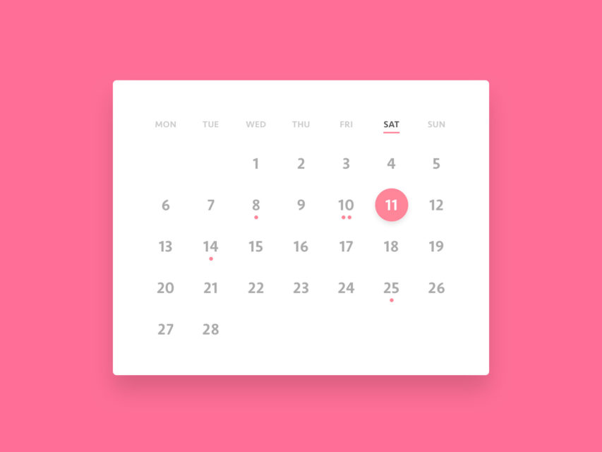 Clean Calendar Widget