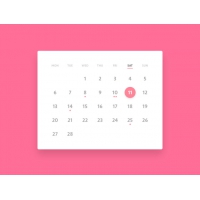 Clean Calendar Widget