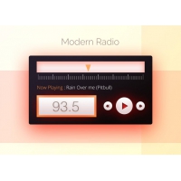 Modern Radio Widget UI Free
