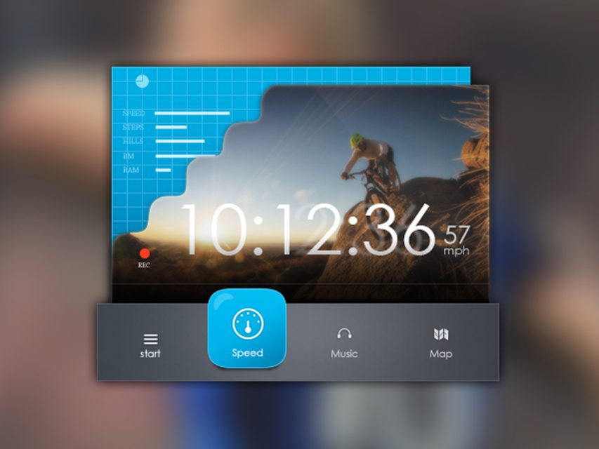 Speed Tracker UI Widget Free