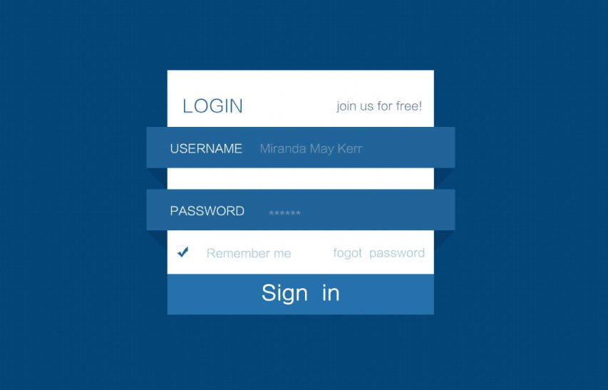 User Account Login Form UI Free