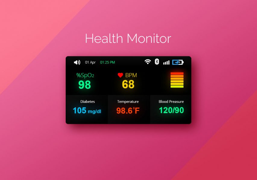 Health Monitor Widget UI Free 