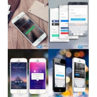 iOS 8 Login Screens UI Design Free