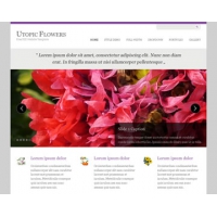 Utopic Flowers Free PSD Website Template