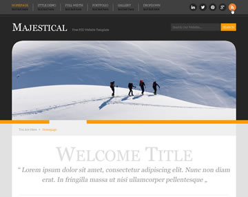 Majestical Free PSD Website Template