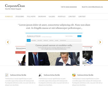 CorporateClean Free PSD Website Template